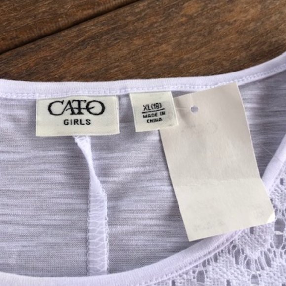 CATO HIGH LOW BLOUSE WITH LACE FRONT - Picture 7 of 11